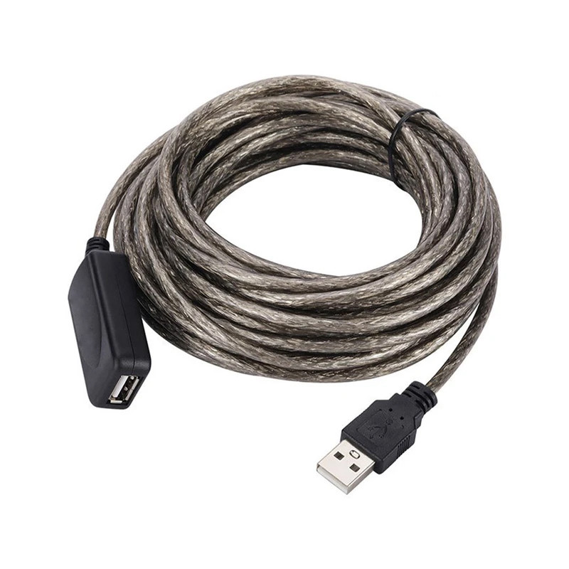 USB 2.0 подовжувач активний репітер, кабель AM - AF, 10 м, фото 1