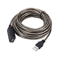 USB 2.0 подовжувач активний репітер, кабель AM - AF, 10 м