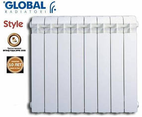 Радіатор алюмінієвий опалення (батарея) 500x100 Global (бічне під'єднання)