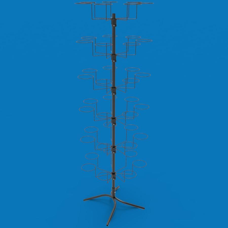 Стійка під шапки підлогова Ромашка на 42 кронштейни, чорна