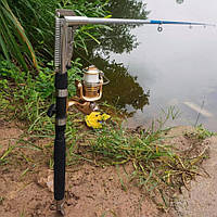 Удочка спиннинг самоподсекающий для рыбалки 210 см на 6 колен карбон из стекловолокном телескопическая