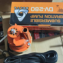 Вібраційний насос (70м | 1,5 м/ч ) з верх. забором DELTA DV-280 +10м кабелю (Польща), фото 4