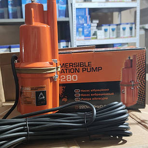 Вібраційний насос (70м | 1,5 м/ч ) з верх. забором DELTA DV-280 +10м кабелю (Польща), фото 2
