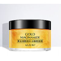 Маска нічна для обличчя VENZEN 24К PURE GOLD Niacinamide Hydrating Sleep Mask з Ніацинамідом і золотом, 120 г