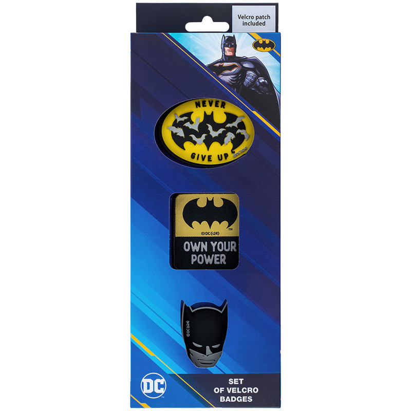 Набір бейджів на липучці Kite DC Comics Batman DC24-3012-1, 3 шт., фото 1