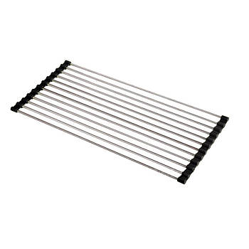 Сушарка-підставка на раковину для посуду Kitchen Drainboard 37*23*0.5 см Чорний (KG-11618)
