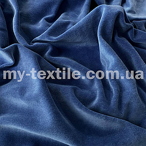 Трикотаж Велюр натуральний хб Туреччина 180 см Джинсовий