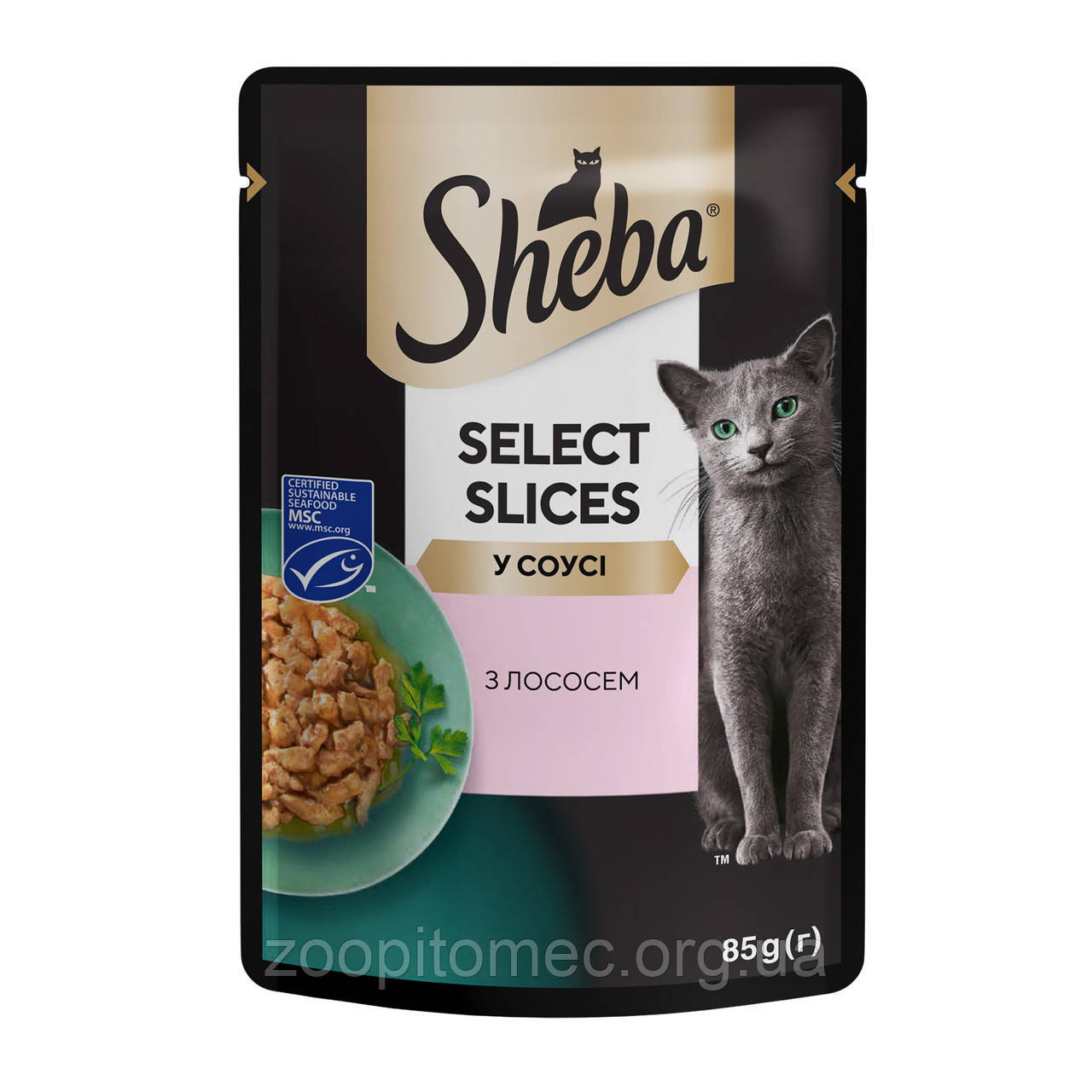 Вологий корм для кішок Sheba (Шеба) cig POU лосось у соусі, 85 г