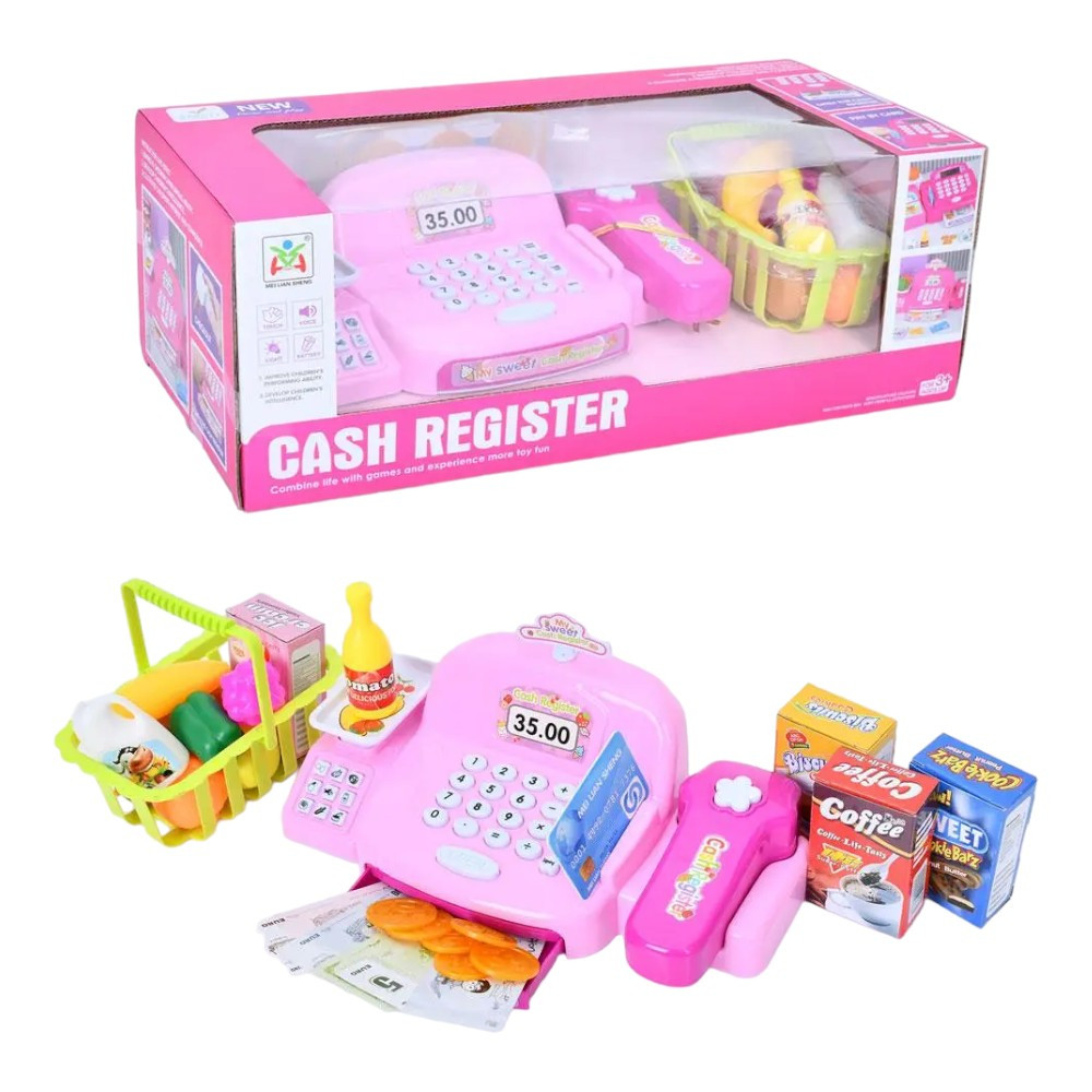 Касовий апарат Cash Register (сканер, звук, світло, ваги, продукти, кошик, гроші) LS820A72, фото 1