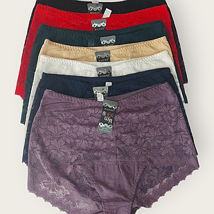 Трусики Мікрофіброві з Мереживом Мікс 24шт (9787)