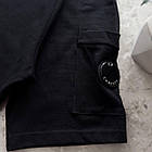 Чоловічий літній костюм C.P. Company Футболка + Шорти білий з чорним С.П. Компані на літо, фото 4