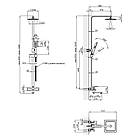 Система душова Kroner ESG063 і змішувач для раковини Kroner Kubus-ESG010, фото 3
