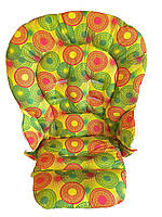 Чехол DavLu к стульчику для кормления Сhicco Polly  Progres 5, Relax Круги на желтом (000338)