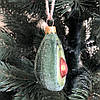 Скляна ялинкова іграшка "Авокадо з оченятами", фото 2