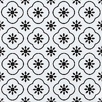 ПВХ плитка самоклеюча Білі Ромби Ромашки Глянець 60х60см вінілові панелі для стін декор (СВП-215-ГЛ)