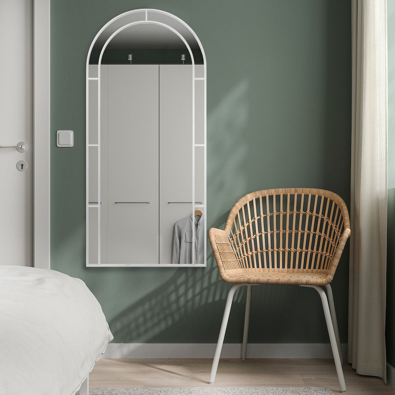 Ростове дзеркало в металевій рамі з подвійною аркою, фото 1