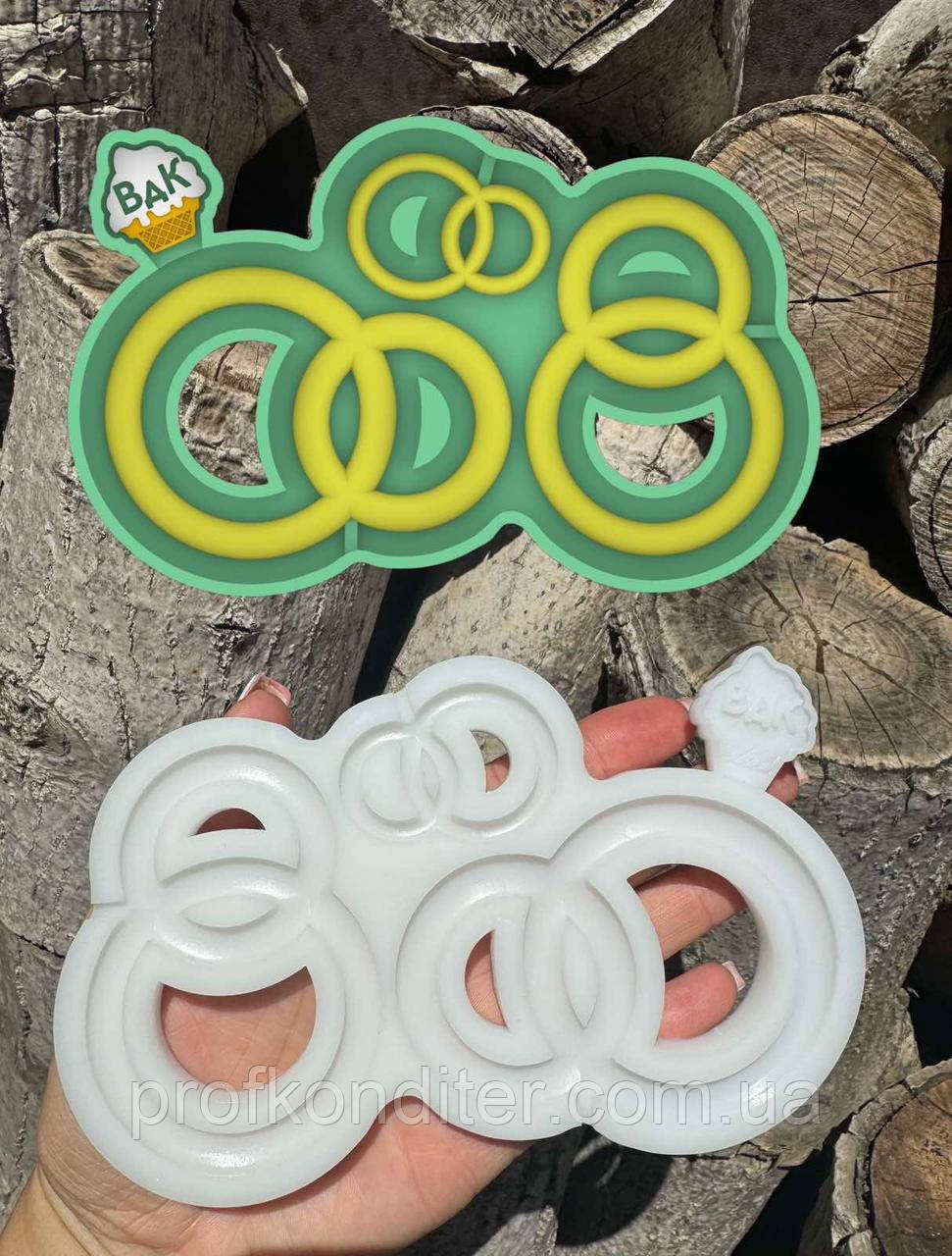 ЭКСКЛЮЗИВ! Силіконовий молд для шоколаду та ін "Обручки різного розміру", фото 1