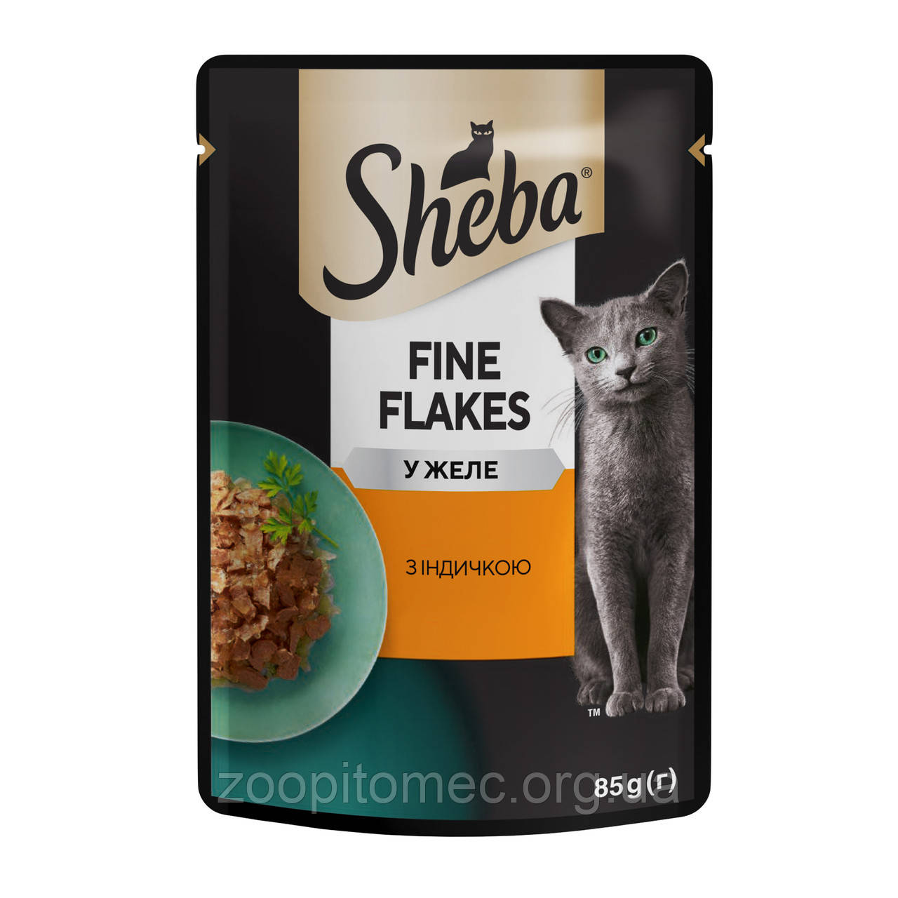 Вологий корм Sheba (Шеба) cij POU для кішок індичка в желе, 85 г