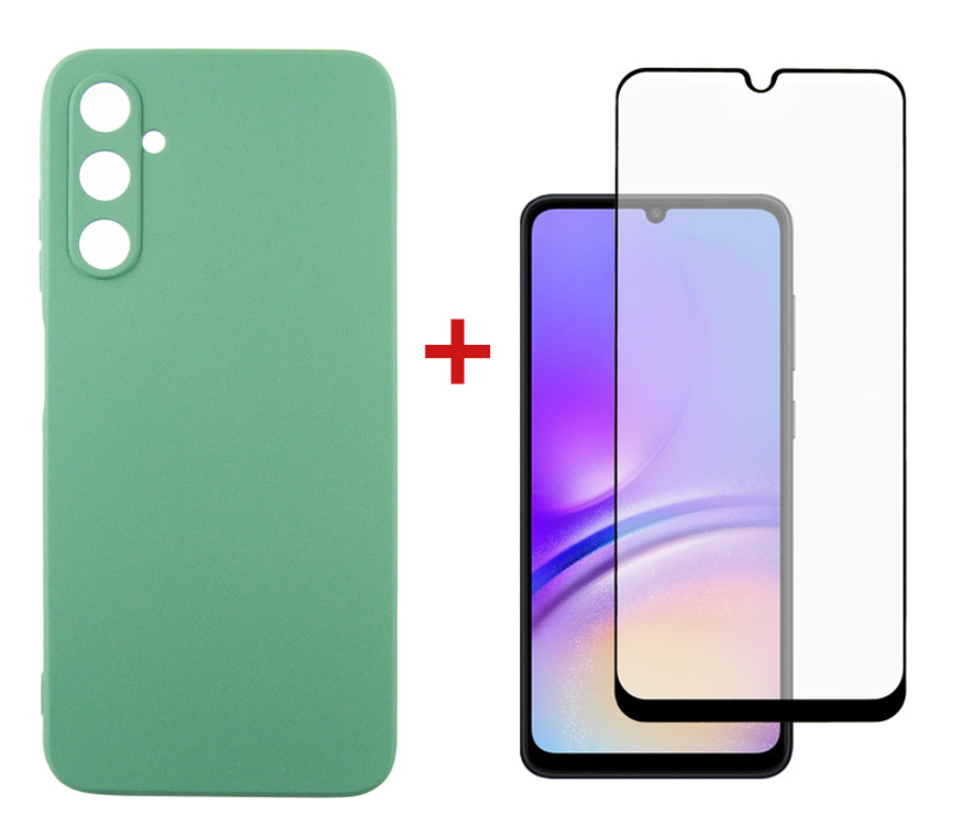 Чохол-накладка Dengos для Samsung Galaxy A05s SM-A057 Mint (DG-KM-10) + захисне скло, фото 1