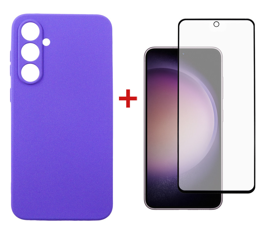 Чохол-накладка Dengos для Samsung Galaxy S23 FE SM-S711 Purple (DG-KM-12) + захисне скло, фото 1
