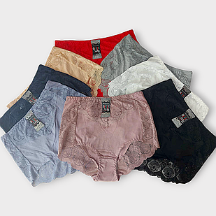 Трусики Бавовняні з Мереживом Мікс 24шт (9590)