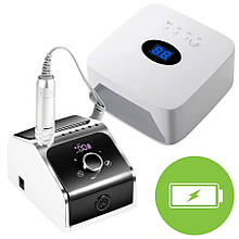 Набір: Лампа S50 (54 Вт.) + Фрезер BQ758 (50 Вт. та 35000 об.) на акумуляторі - для манікюру та педикюру