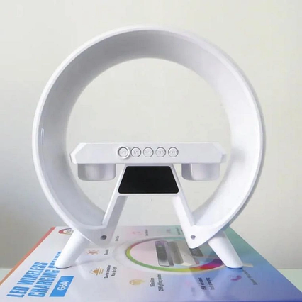 Настільна акумуляторна смарт-лампа нічник годинник із вбудованим акумулятором Smart RGB 15 W, Amazon, Німеччина, фото 1