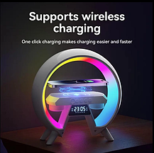 Настільна акумуляторна смарт-лампа нічник годинник із вбудованим акумулятором Smart RGB 15 W, Amazon, Німеччина, фото 3