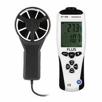 Анемометр FLUS ET-950 з виносною крильчаткою, діапазон 0,2-45 м/с, температурний діапазон від -30ºС до +60ºС