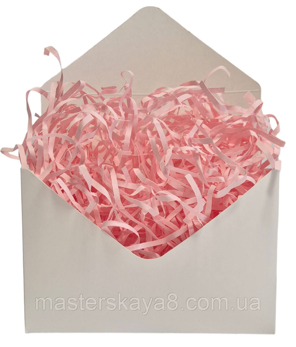 Паперовий наповнювач (відео), упаковка 25г/4мм, колір Ніжно-Рожевий/Пудровий, виробник, фото 1