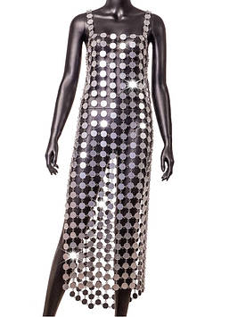 Довга сукня із срібних акрилових  дзеркал