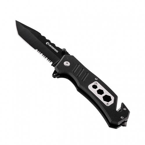 Нож складной 8,3 с лезвием для разрезания ремней INTERTOOL HT-0599 (ID ...