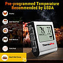 Термометр кулінарний для м'яса ThermoPro TP16 (0C до +300C) з таймером та магнітом, фото 3