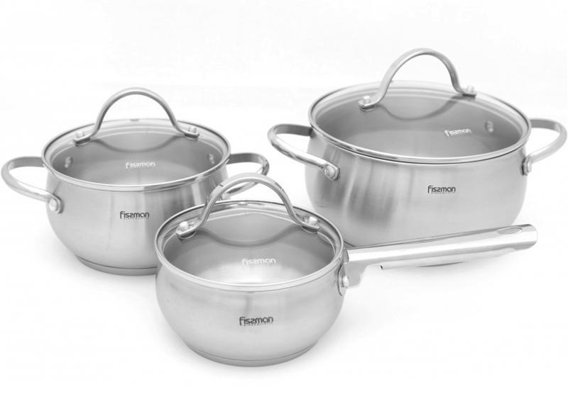 Набір кухонного посуду Fissman MARTINEZ 2 каструлі і ківш, фото 1