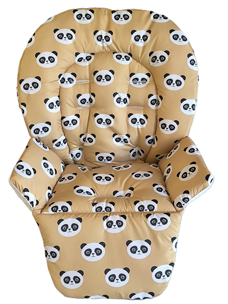 Чохол DavLu на стільчик для годування Capella Панди на гірчичному (000455), фото 1