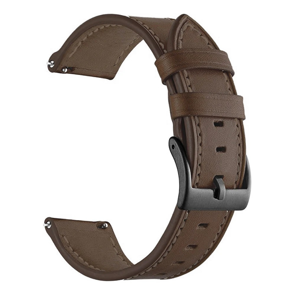 Ремінець шкіряний для годинника 22 мм коричневий для Xiaomi Mi Watch 2 Pro / S3 / S2 / S1