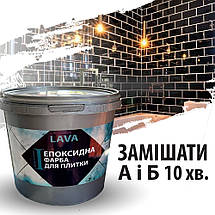 Епоксидна фарба для плитки 4.5 кг Жовтий ral 1012, фото 6