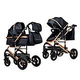Коляска-трансформер 2 в 1 Ninos Freelander BLACK NF2020BL, фото 2