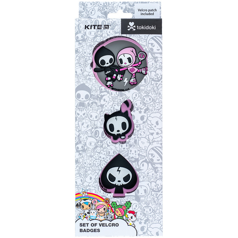 Набір бейджів на липучці Kite tokidoki TK24-3012-1, 3 шт., фото 1