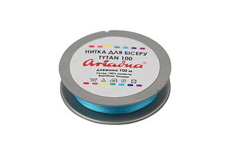 Нитка бісерна TYTAN 100, блакитна, 100 м