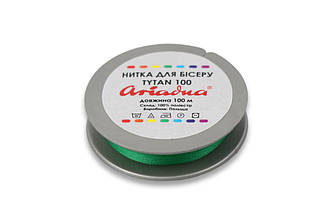 Нитка бісерна TYTAN 100, зелена, 100 м