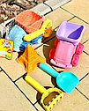 Дитячий пластиковий ігровий набір для пісочниці DL25 пасочки для гри в піску Блакитний, фото 4