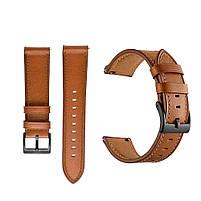Ремінець шкіряний для годинника 22 мм світло-коричневий для Xiaomi Mi Watch 2 Pro / S3 / S2 / S1, фото 4