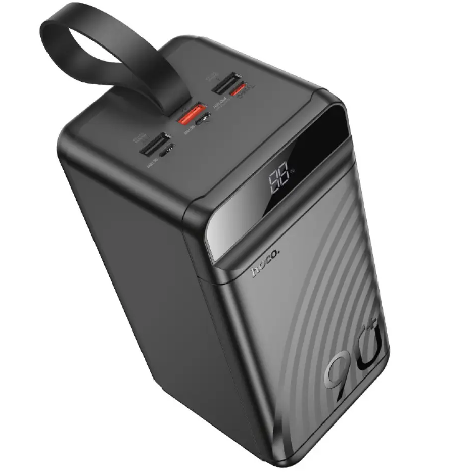 Павербанк 90000mAh PowerBank зі швидкою зарядкою HOCO J123D |3USB/Type-C, QC22.5W+PD20W| Чорний