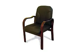 Крісло конференційне Касеро (преміум) шкіра чорне