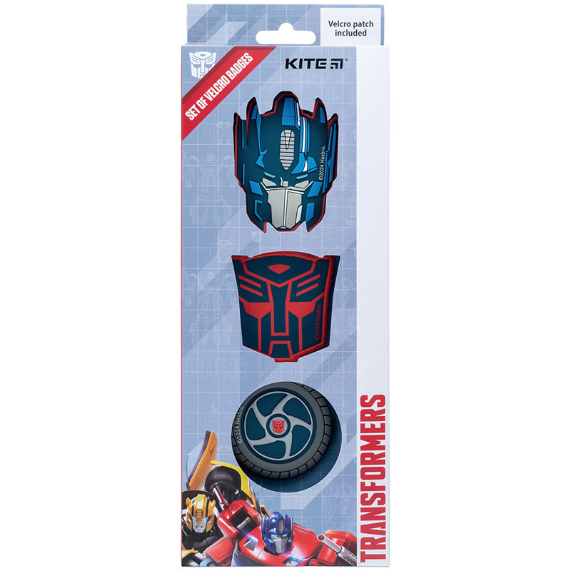 Набір бейджів на липучці Kite Transformers TF24-3012, 3 шт., фото 1