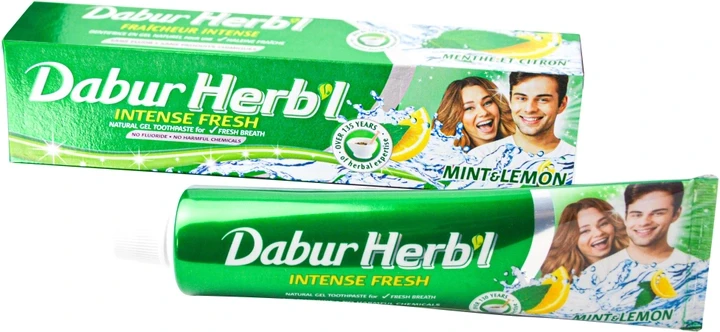 Зубна паста Dabur Herb'l "Свіжий гель. М'ята і лимон" (150г.)