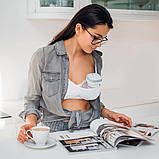 Електричний портативний молоковідсмоктувач для грудного годування з функцією вільні руки "Shelly" Babyono Сірий, фото 5