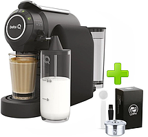 Кавоварка капсульна з капучинатором Delta Q Milk Qool Evolution (+ багаторазова капсула в комплекті) - Black