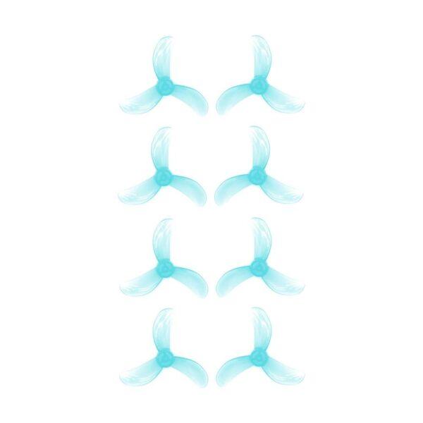 Gemfan 1608 40 мм 3 лопаті (1,5 мм вал) для дрона 1S FPV |мотор 0802/1102/1103| (8 шт, Clear Blue)